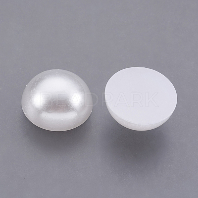 ABS Plastic Imitation Pearl Cabochons SACR-S738-10mm-Z9-1