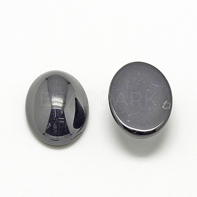 Natural Black Stone Cabochons X-G-R415-14x10-46-1