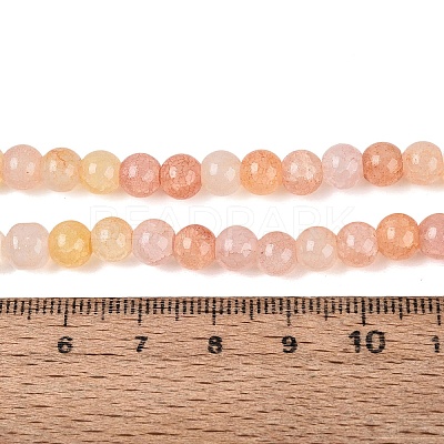 Ombre Effect Dyed Crackle Glass Beads Strands GLAA-Q106-01A-B12-1