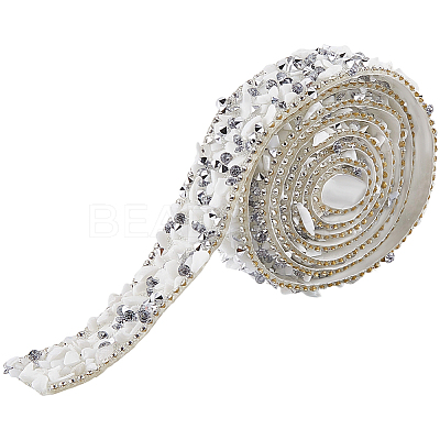 Resin Rhinestone Crystals Beaded Trim LS-DIY-WH20050-05C-1