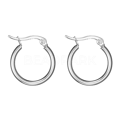 Tarnish Resistant 304 Stainless Steel Hoop Earrings X-EJEW-F105-11P-1