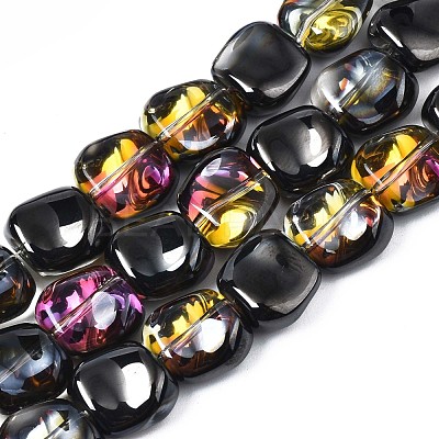 Electroplate Glass Beads Strand EGLA-S188-21-C01-1