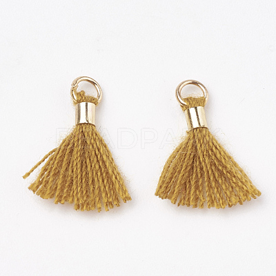 Polycotton(Polyester Cotton) Tassel Pendant Decorations FIND-S275-03G-1