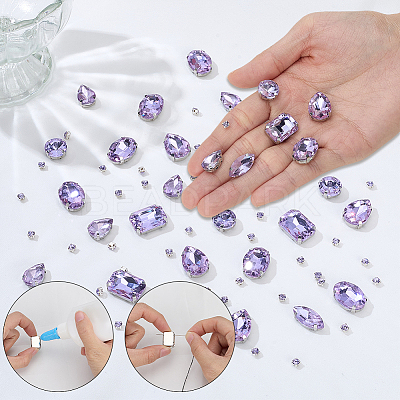 156Pcs 7 Styles Sew on Rhinestone DIY-SP0007-30G-1