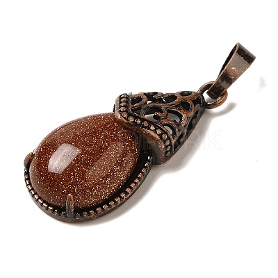Synthetic Goldstone Pendants G-H065-01R-24-1