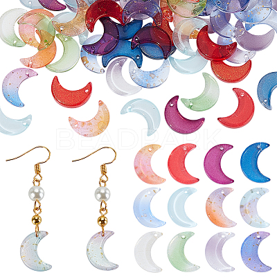 120Pcs 12 Colors Glass Pendants GLAA-GA0001-99-1