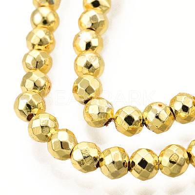 Electroplate Non-magnetic Synthetic Hematite Bead Strands X-G-Q465-16G-1