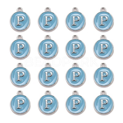 Platinum Plated Alloy Enamel Charms LS-X-ENAM-S118-04P-P-1