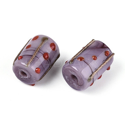 Handmade Gold Foil Glass Bumpy Beads LAMP-ZX003-12-08-1