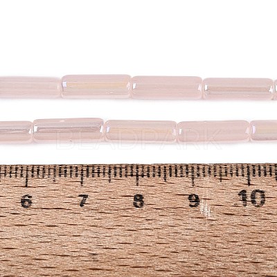 Electroplate Imitation Jade Glass Beads Strands EGLA-Q132-02A-A04-1