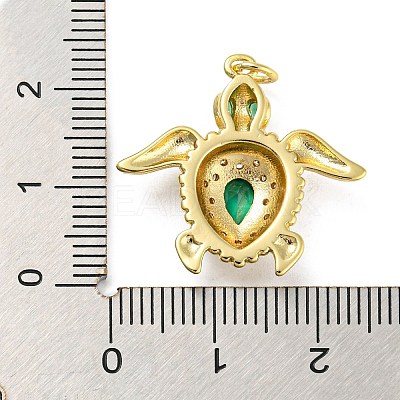 Rack Plating Brass Cubic Zirconia Pendants KK-M258-09G-1