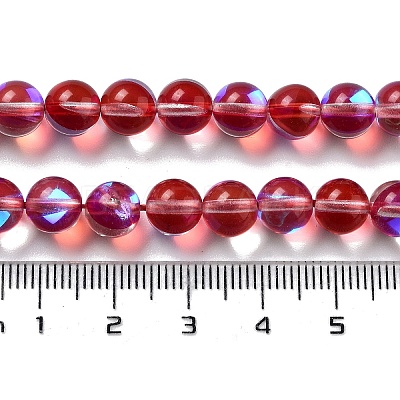 Synthetic Moonstone Beads Strands G-P528-J02-25-1
