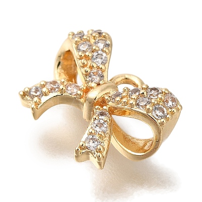 Brass Micro Pave Cubic Zirconia Pendants KK-Q001-11G-1