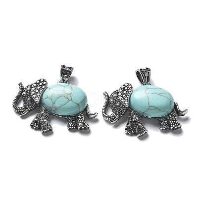 Dyed Synthetic Turquoise Pendant G-H083-02AS-09-1