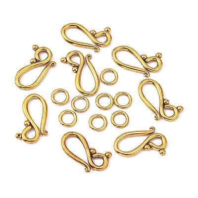 Tibetan Style Hook and Eye Clasps LS-GLF1277Y-NF-1