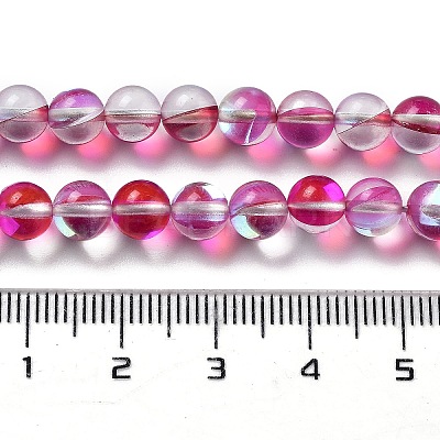 Synthetic Moonstone Beads Strands G-P528-J01-03-1