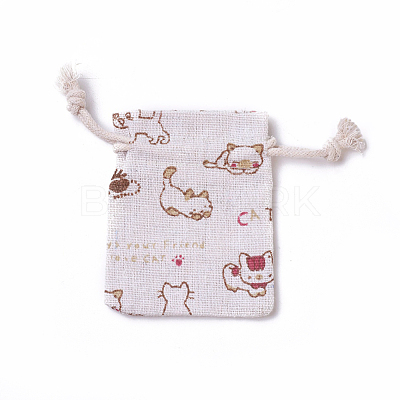 Burlap Kitten Packing Pouches ABAG-I001-7x9-03-1