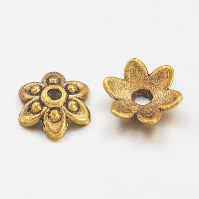 Tibetan Antique Golden Metal Caps LS-GLF0626Y-1