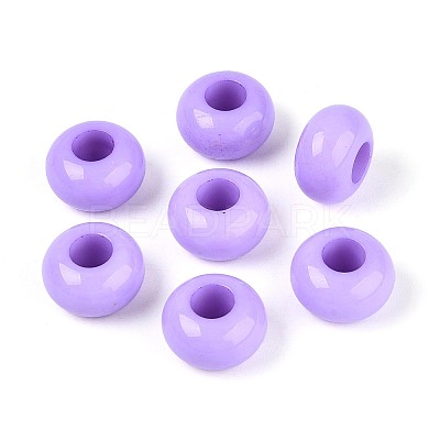 Valentine's Day Opaque Acrylic European Beads SACR-N019-03M2-1