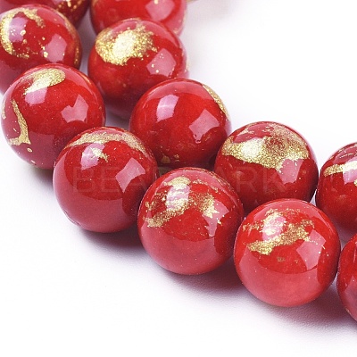 Natural Mashan Jade Beads Strands G-F670-A14-10mm-1