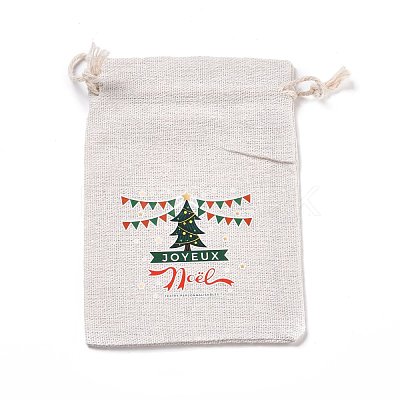 Christmas Cotton Cloth Storage Pouches ABAG-M004-02F-1