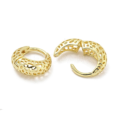 Thick Brass Hoop Earrings EJEW-L211-011N-G-1