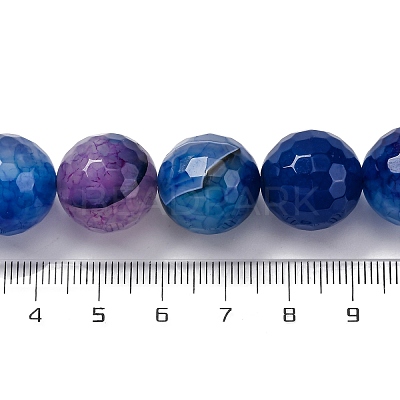 Natural Dragon Veins Agate(Dyed & Heated) Beads Strands G-K390-A08-01-1