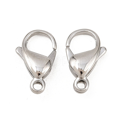 Tarnish Resistant 316 Surgical Stainless Steel Lobster Claw Clasps STAS-316-FL18A-1