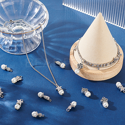 6 Sets Acrylic Imitated Pearl Pendants FIND-AR0003-39-1