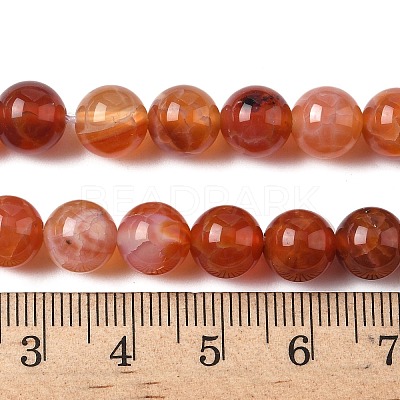 Natural Fire Crackle Agate Beads Strands X-G-G212-8mm-10-1