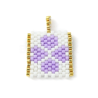 Handmade MIYUKI Japanese Seed Loom Pattern Seed Beads PALLOY-MZ00126-1