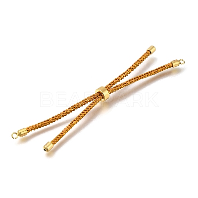 Braided Cotton Cord Slider Bracelet Making MAK-R001-01G-14-1