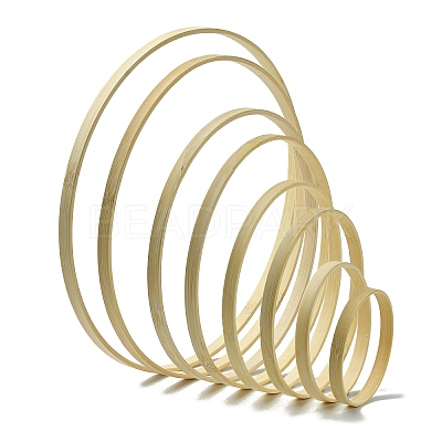 8Pcs 8 Styles Bamboo Embroidery Hoop FIND-CJ0001-97-1