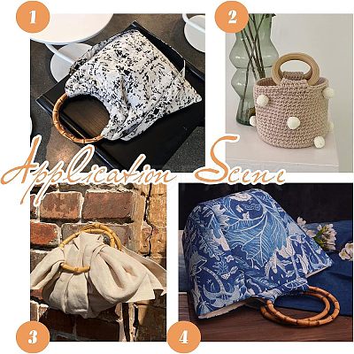 Wood Bag Handle FIND-WH0043-26-1