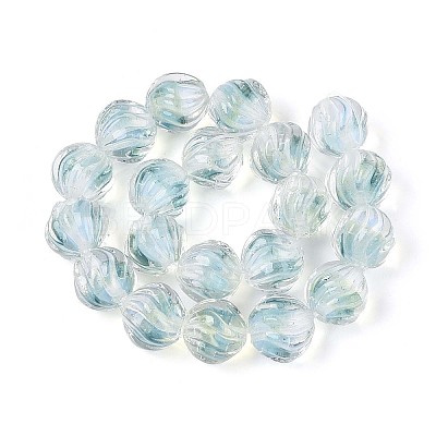 Textured Inner Flower Handmade Lampwork Beads LAMP-T024-07D-1