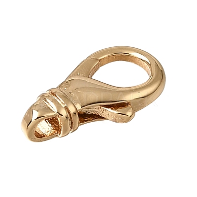 Brass Lobster Claw Clasps KK-CBA4292-08G-1