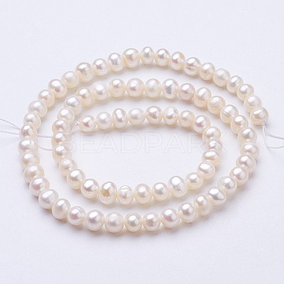 Natural Cultured Freshwater Pearl Beads Strands PEAR-F004-08-01-1