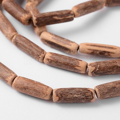 Natural Coconut Column Bead Strands X-COCB-O001-10-1
