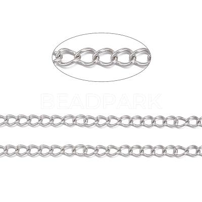 Tarnish Resistant 304 Stainless Steel Twist Chains CHS-K001-24-3mm-1