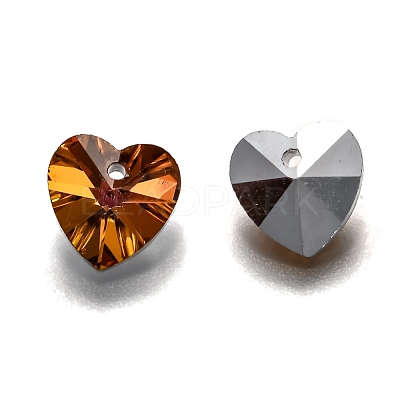 Electroplate Glass Charms X-G030V10mm-001CP-1