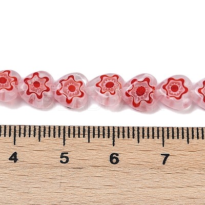 Handmade Millefiori Lampwork Beads Strands LAMP-G166-15K-1
