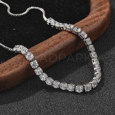Adjustable Brass Micro Pave Cubic Zirconia Bracelets BJEW-G588-01P-1
