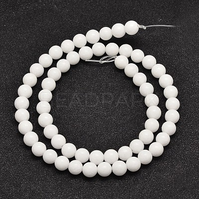 Natural Malaysia Jade Beads Strands G-A146-6mm-B01-1