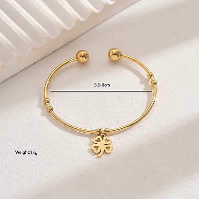 Stainless Steel Charm Bangles DX7193-1
