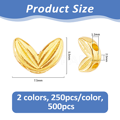 500Pcs 2 Colors Tibetan Style Alloy Beads FIND-FH0017-27A-1