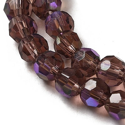 Electroplate Transparent Glass Beads Strands EGLA-A035-T4mm-L13-1