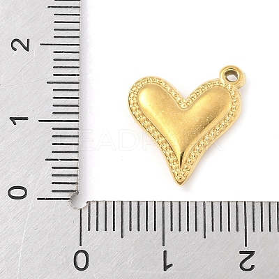 304 Stainless Steel Heart Pendants STAS-R162-01G-01-1