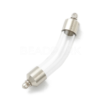 Transparent Glass Vial Pendant Normal Link Connectors GLAA-D004-01P-01-1