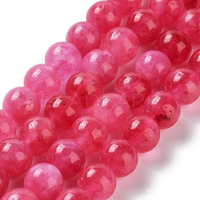 Dyed Natural Malaysia Jade Beads Strands G-G021-02B-08-1