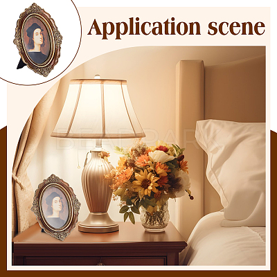 Resin with Glass Photo Frame Stand AJEW-WH0314-485-1